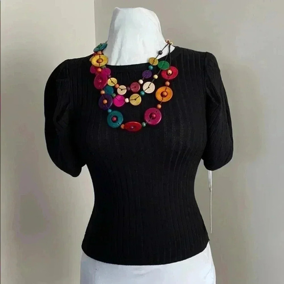 Iris Basic Ribbed Knit Top - Picture 1 of 10